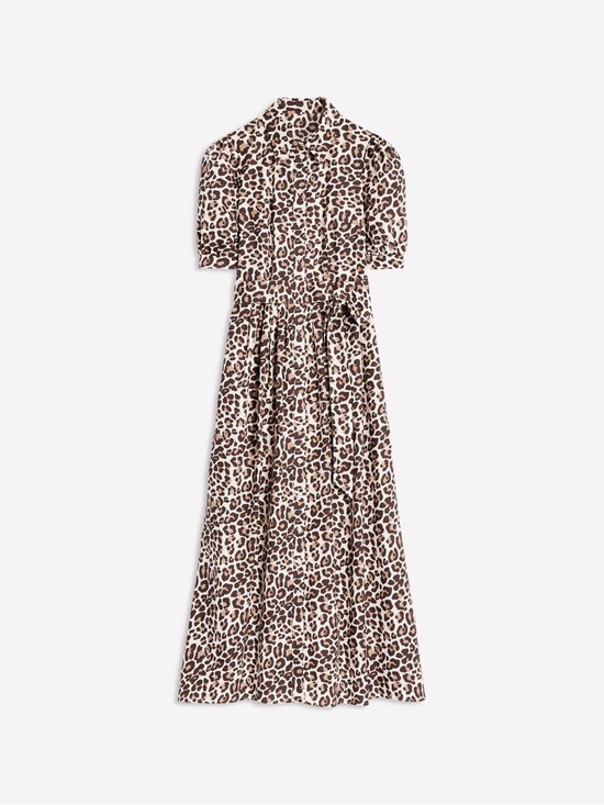 Boden Dresses & Skirts - Boden Alexa Maxi Shirt Dress-Sandpiper Beige, Cheetah Pop